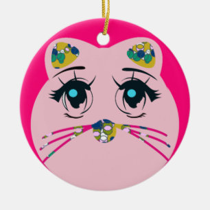 Runde Weihnachtsbaumdekoration Keramik Ornament