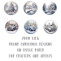 Runde Weihnachtsbild DIY Decoupage Ornament Craft