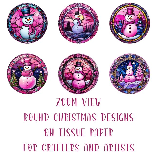 Runde Weihnachtsbild DIY Decoupage Ornament Craft Seidenpapier (Von Creator hochgeladen)