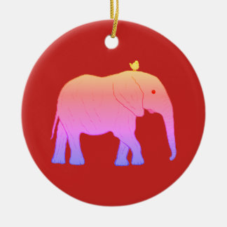 Runde Weihnachtsverzierungs-Elefanten Keramik Ornament