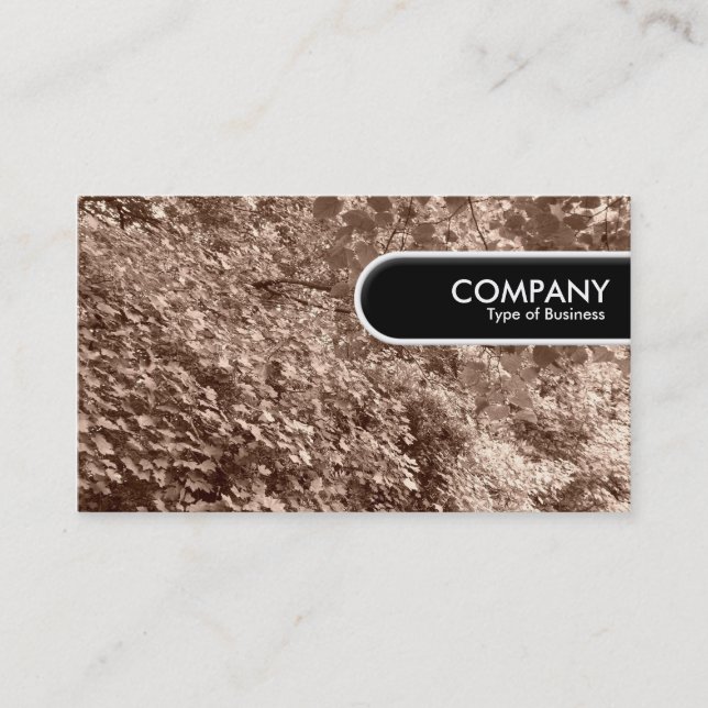 Runded Edge Tag - Sepia-Blätter (Vorderseite)