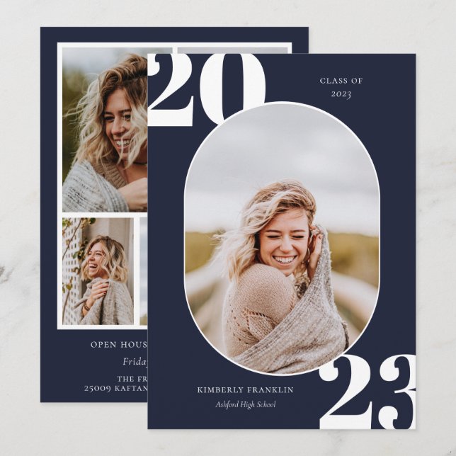 Runded Foto Frame Abschluss der Senior-Klasse (Vorne/Hinten)