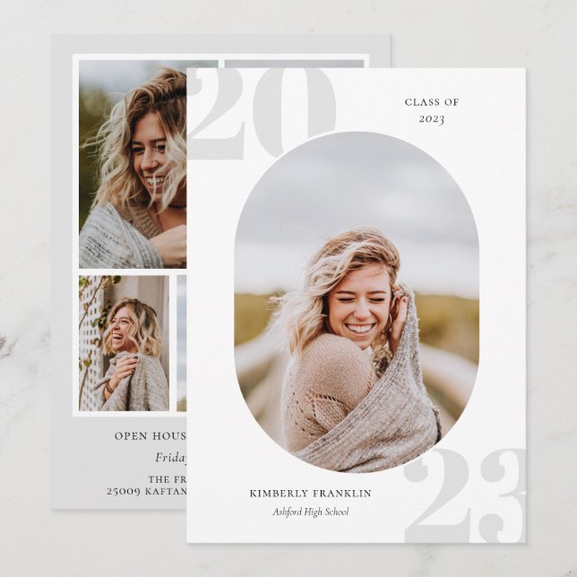 Runded Foto Frame Abschluss der Senior-Klasse (Vorne/Hinten)