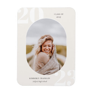 Runded Foto Frame Abschluss Magnet der Senior Clas