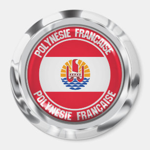 RundEmblem Französisch-Polynesien Magnet