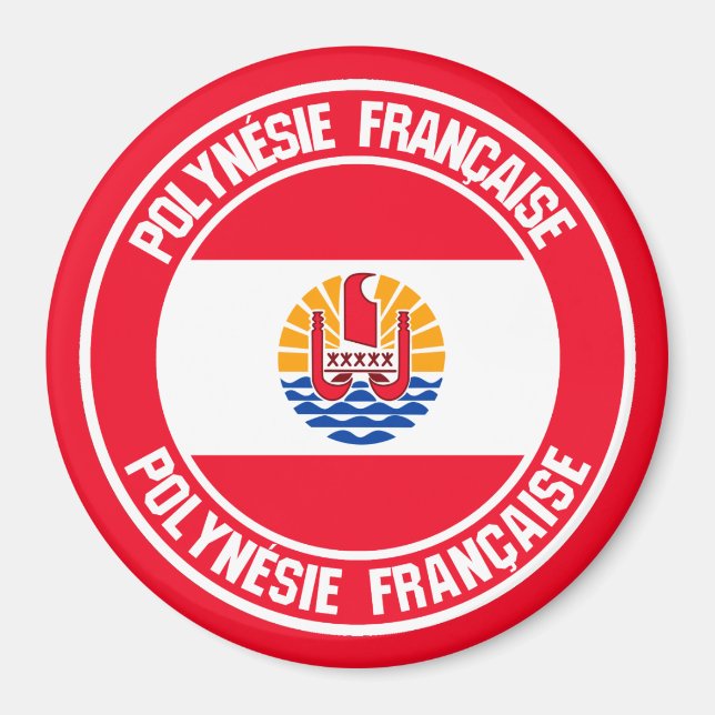 RundEmblem Französisch-Polynesien Magnet (Vorne)