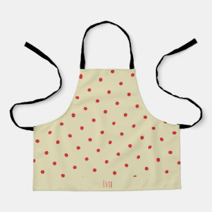 Runden Beige Red Minimal Muster Schürze