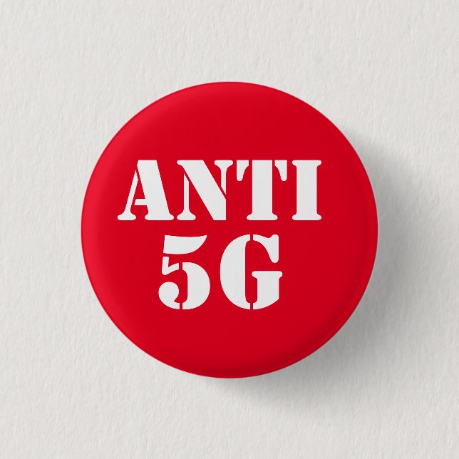 Runder Abzeichen-Button Anti 5G Button (Vorderseite)