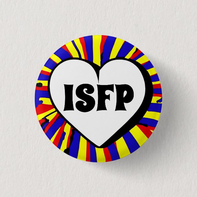 Runder Abzeichen des ISFP MBTI 3 cm Button (Vorderseite)