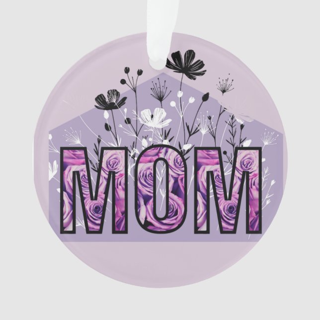 runder Acrylschmuck für Mama Ornament (Vorderseite)