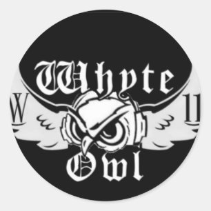 Runder Aufkleber des Whyte Eulen-Logos