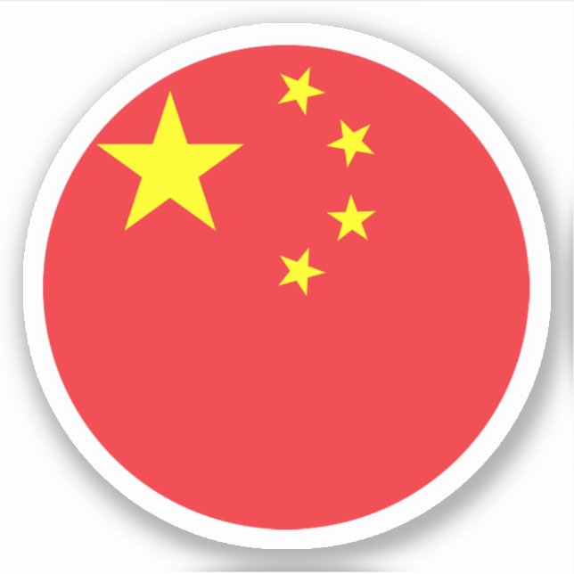 Runder Aufkleber für die China (Vorderseite)