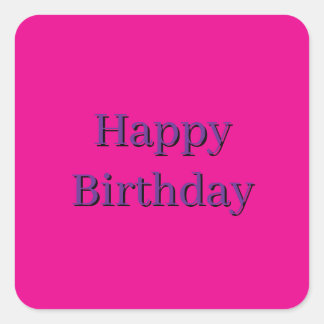 Runder Aufkleber in Rosa - Alles Gute zum Geburtst
