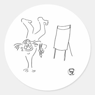 Runder Aufkleber Pippi Langstrumpf