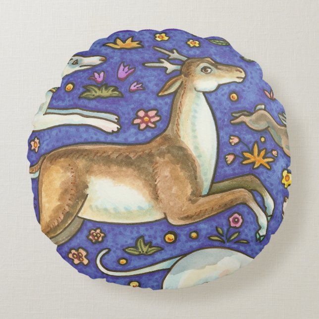 Runder Baumwolle durch PILLOW Rundes Kissen (Vorderseite)