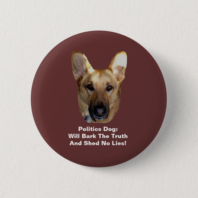 Runder Button für den deutschen Schäferhund (Vorderseite)