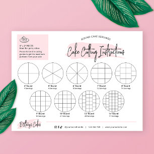 Runder Cake Cutting Guides 2x2" Portionen Rosa Ros
