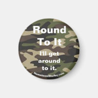 Runder Camouflage-Magnet