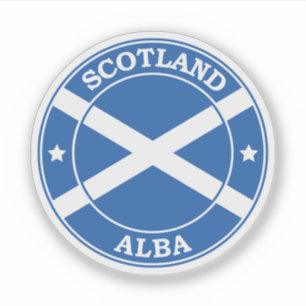 Runder Circle Emblem für die schottische Flagge Aufkleber