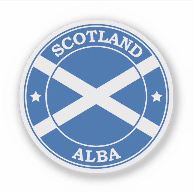 Runder Circle Emblem für die schottische Flagge Aufkleber (Vorderseite)