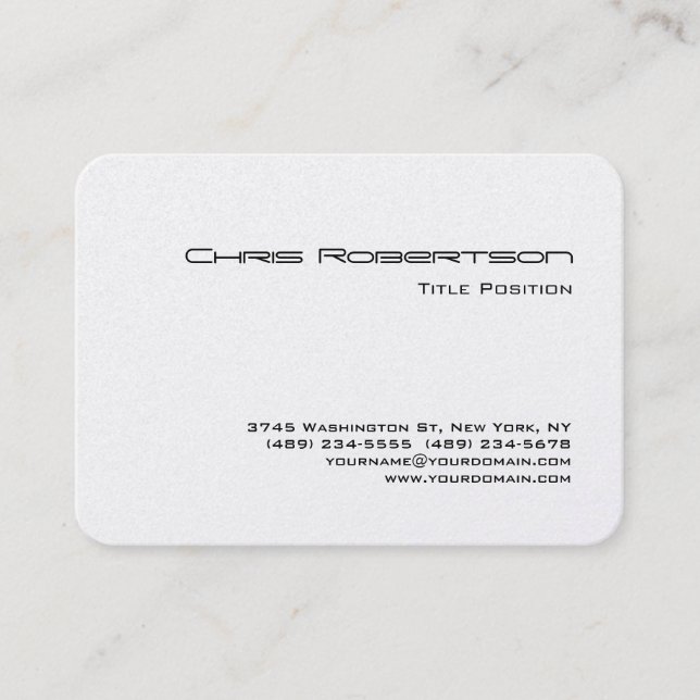 Runder Corner Chubby Business Card Visitenkarte (Vorderseite)