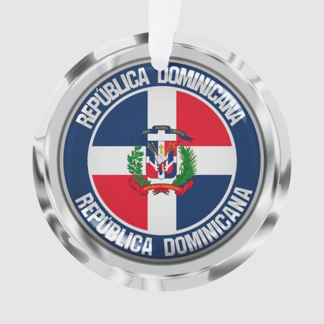Runder Emblem der Dominikanischen Republik Ornament (Vorderseite)