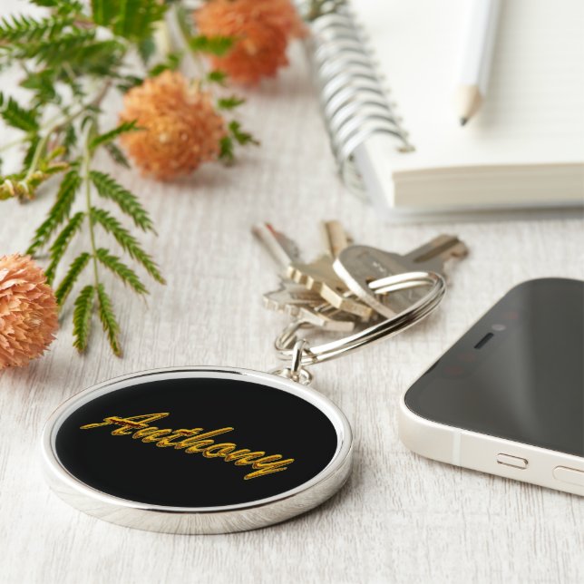 Runder erstklassiger Schlüsselanhänger Anthonys in (Seite)