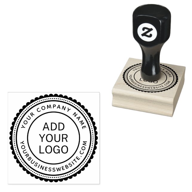 Runder Firmenname und URL-Logo-Vorlage Gummistempel (Stempel)