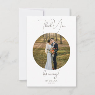Runder Foto Save the Date Minimalistisch Dankeskarte