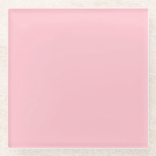Runder Glasuntersetzer Rosa