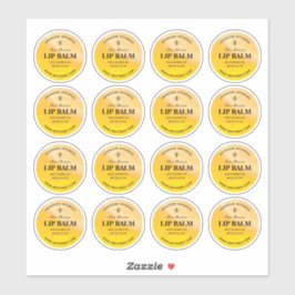 Runder Honey Bee Lip Beeswax Balm Labels