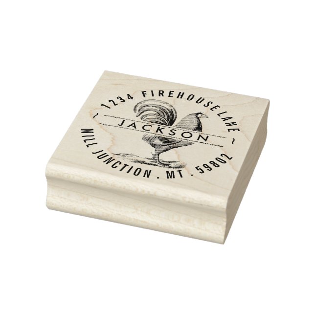 Runder in Circle Rücksendeadresse Briefmarke Gummistempel (Stempel)