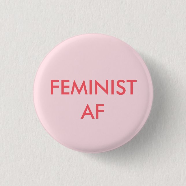 runder Knopf des feministischen Mädchen-Powers Button (Vorderseite)