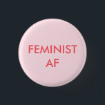 runder Knopf des feministischen Mädchen-Powers Button<br><div class="desc">feministisch - jedermann und jeder,  das an Gleichheit glaubt - vom Sex,  von den Geschlechtern und vom intersectional</div>