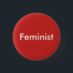 runder Knopf des feministischen Mädchen-Powers Button<br><div class="desc">feministisch - jedermann und jeder,  das an Gleichheit glaubt - vom Sex,  von den Geschlechtern und vom intersectional</div>
