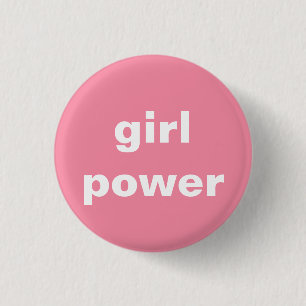 runder Knopf des feministischen Mädchen-Powers Button