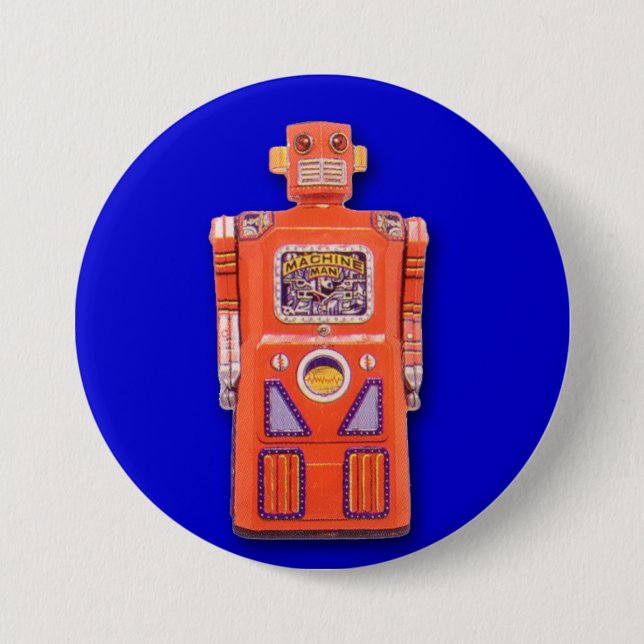Runder Knopf "Machine Man Tobot" Button (Vorderseite)