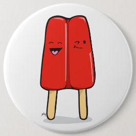 Runder Knopf - rote Popsicles Button
