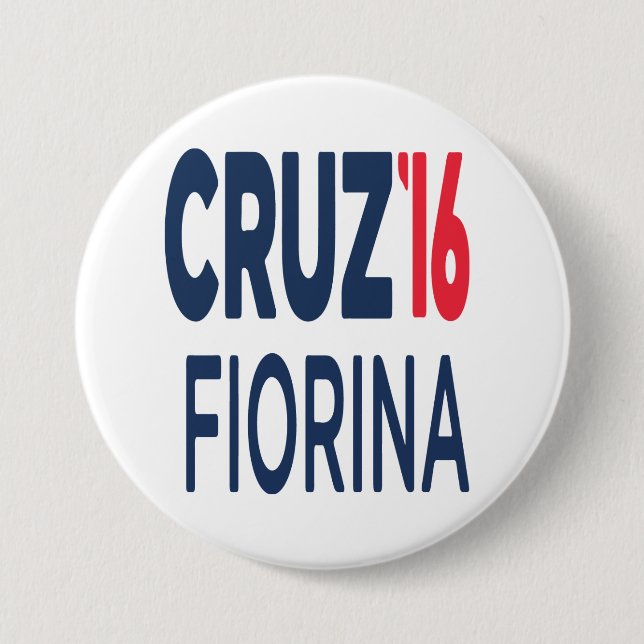 Runder Knopf Teds Cruz Carly Fiorina 2016 Button (Vorderseite)