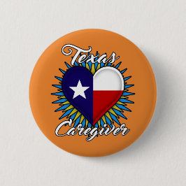 Runder Knopf Texas-Pflegekraft (orange Button