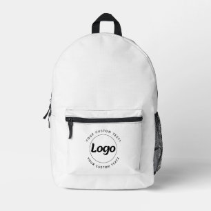 Runder Logo-Text Werbe-Geschäft Weiß Bedruckter Rucksack