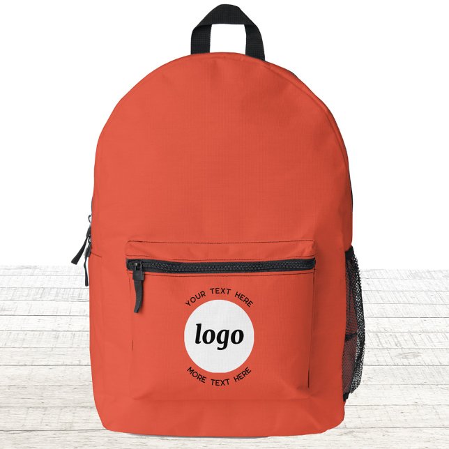 Runder Logo-Text Werbeaktion Bedruckter Rucksack (Logo with custom text business promotional branding backpack)