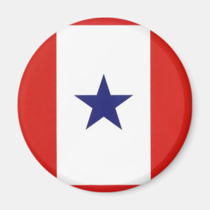Runder Magnet der blauer Stern-Flagge