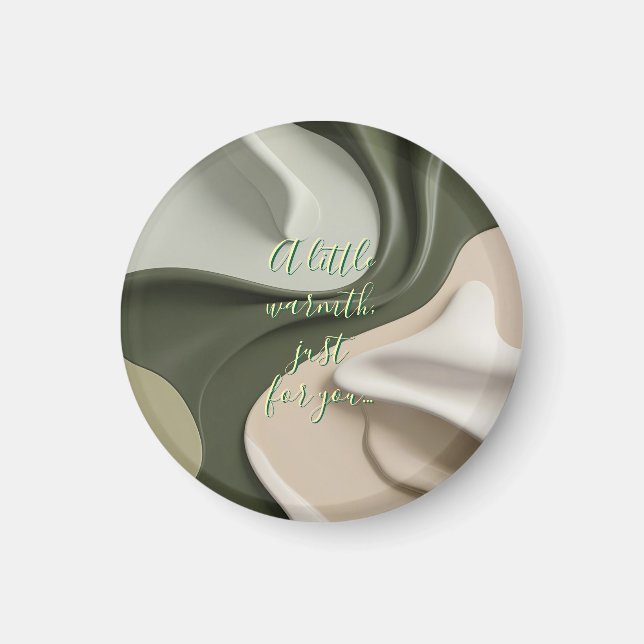 Runder Magnet in abstrakter Grafik (Vorne)