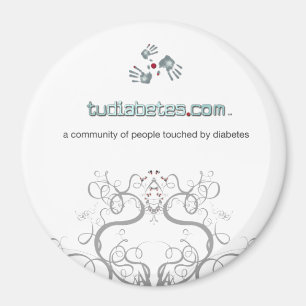 runder Magnet  White Line  TuDiabetes.com