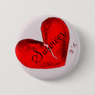 Runder Metallüberlebend-Knopf Button