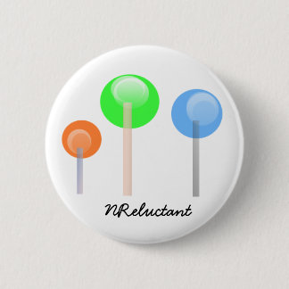 Runder NReluctant Lolliepop Knopf Button