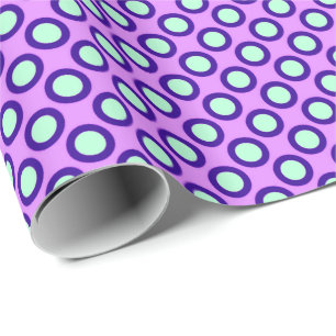 runder Punkt, orchid, violett und blau Geschenkpapier