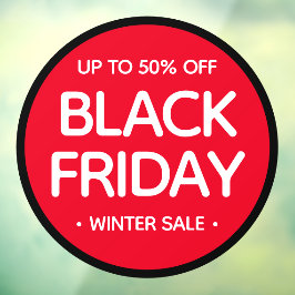 Runder Schwarzer Freitag Einfach Beruflicher, mode Fensteraufkleber