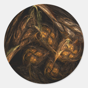Runder Sticker der Mutter Erde Abstrakte Kunst